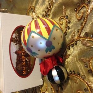 Mackenzie Childs Christmas Tree Ornament Glass NIB
